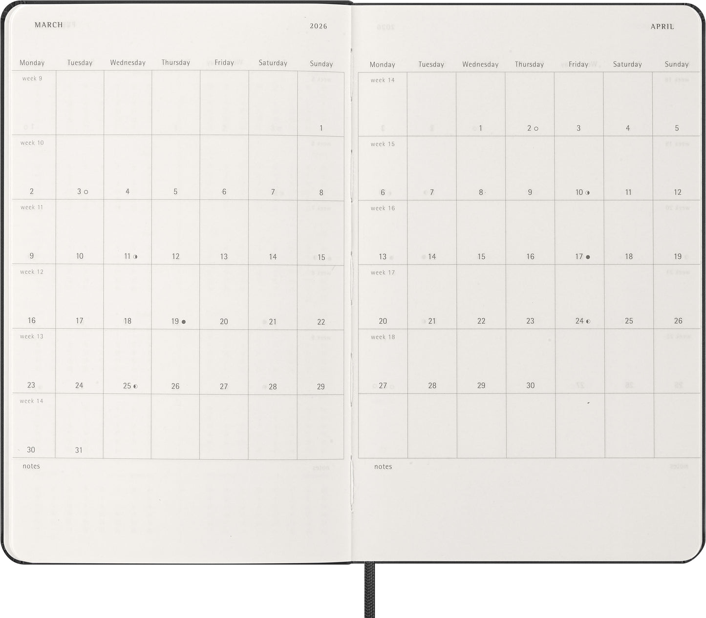 Agenda 2026 Msk Plan Week 7 dagen per week, zwart, groot formaat, hardcover - 4