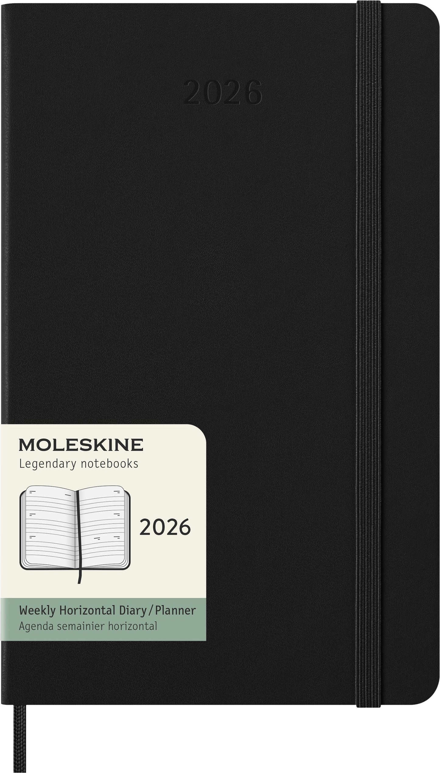 Agenda 2026 Msk Plan Week 7 dagen per week, zwart, groot formaat, hardcover - 7