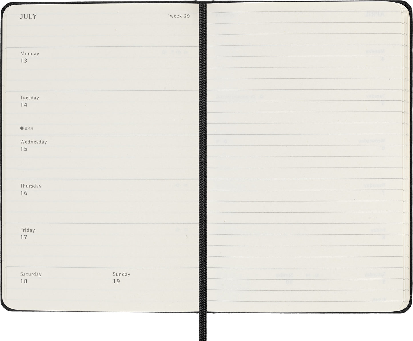 Agenda 18 Maanden Weekly Notebook Pocket Hardcover Zwart - 3