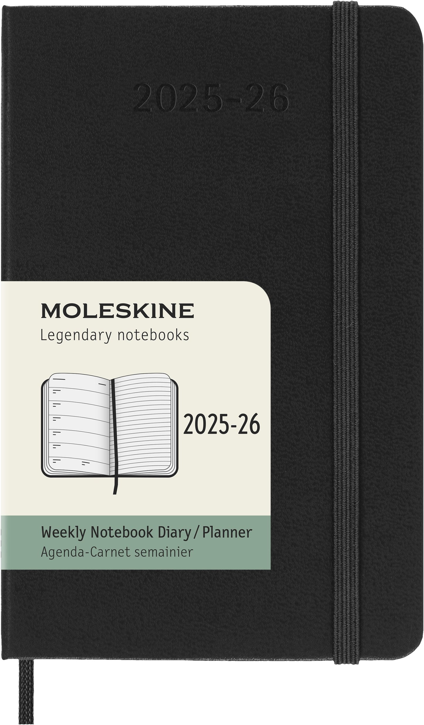 Agenda 18 Maanden Weekly Notebook Pocket Hardcover Zwart - 7