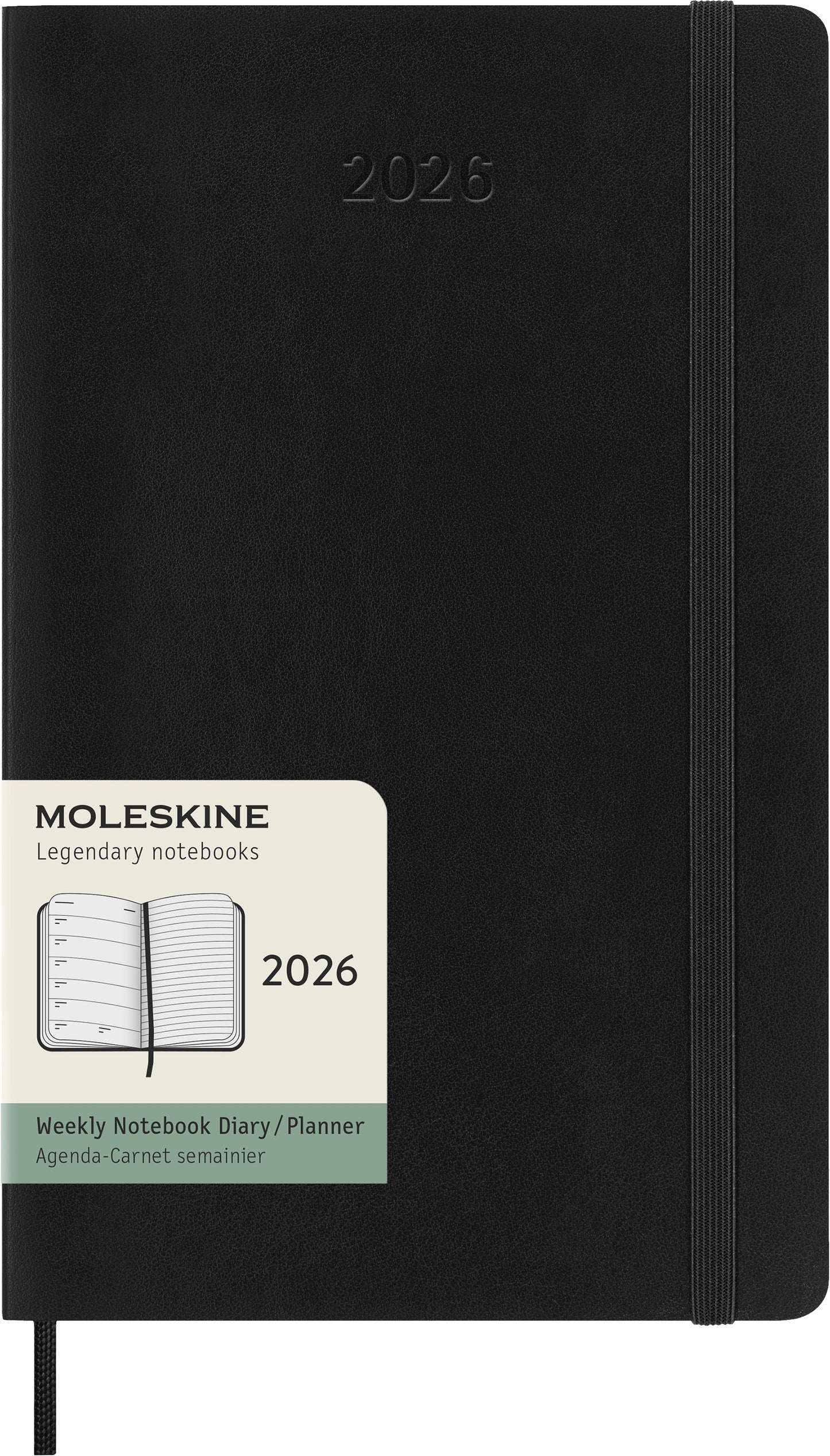 Agenda 2026 Msk Plan Week 7 dagen per week, zwart, hardcover, groot formaat - 7