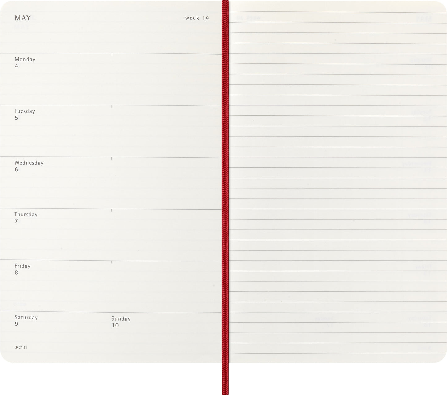 Agenda 2026 Msk Plan Week 7-dagen per pagina, Scarlet Red - 3