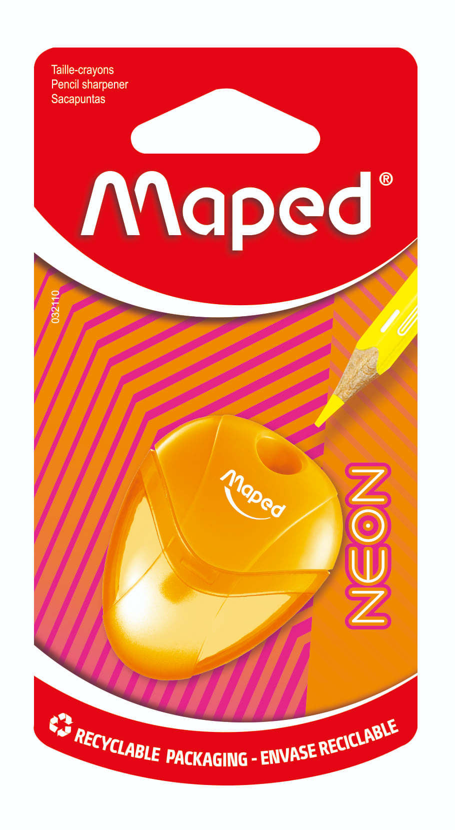 Puntenslijper Maped Neon Igloo 1-Gats Assorti - 3