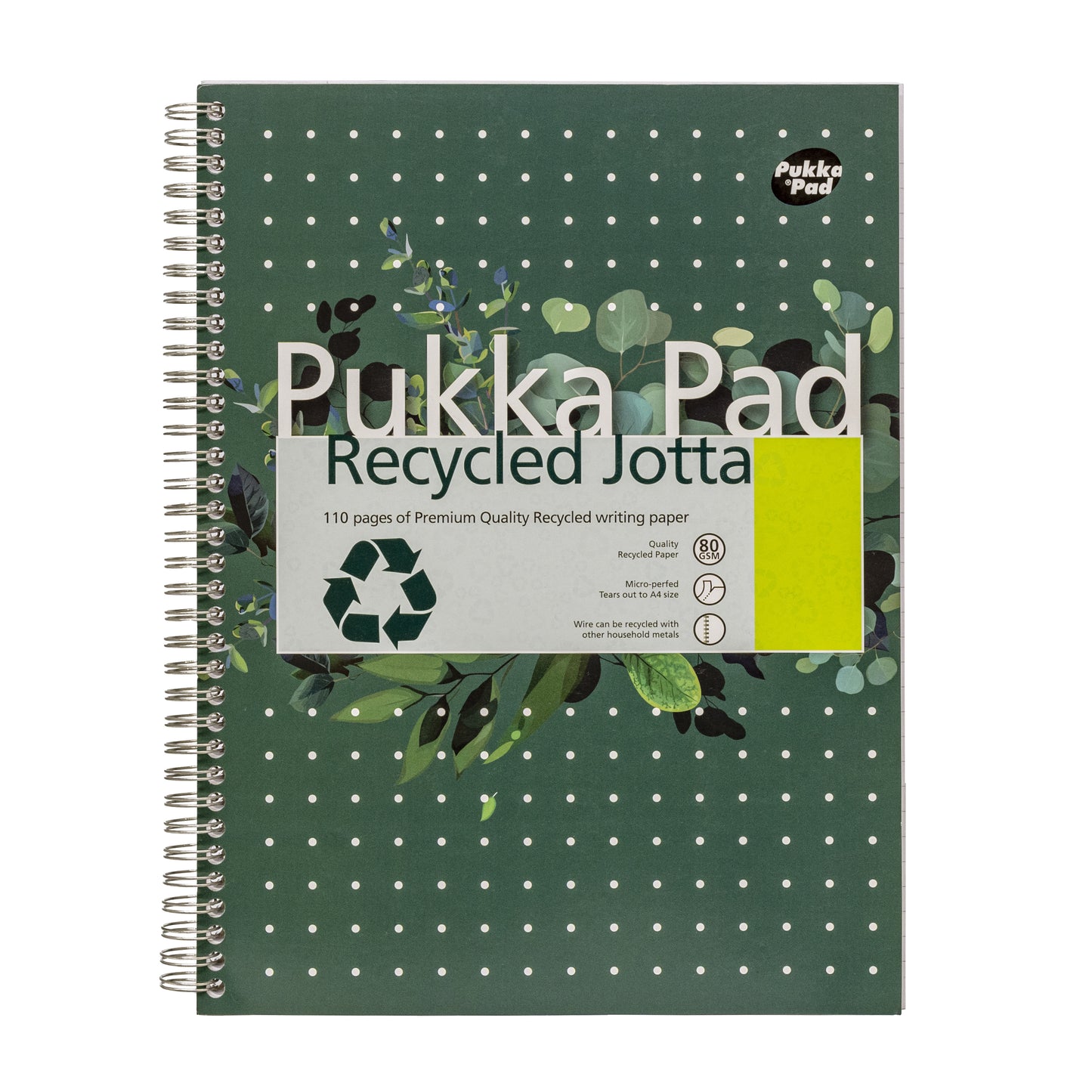 Collegeblok Pukka Pad Jotta Recyc A4 lijn 110 pagina’s