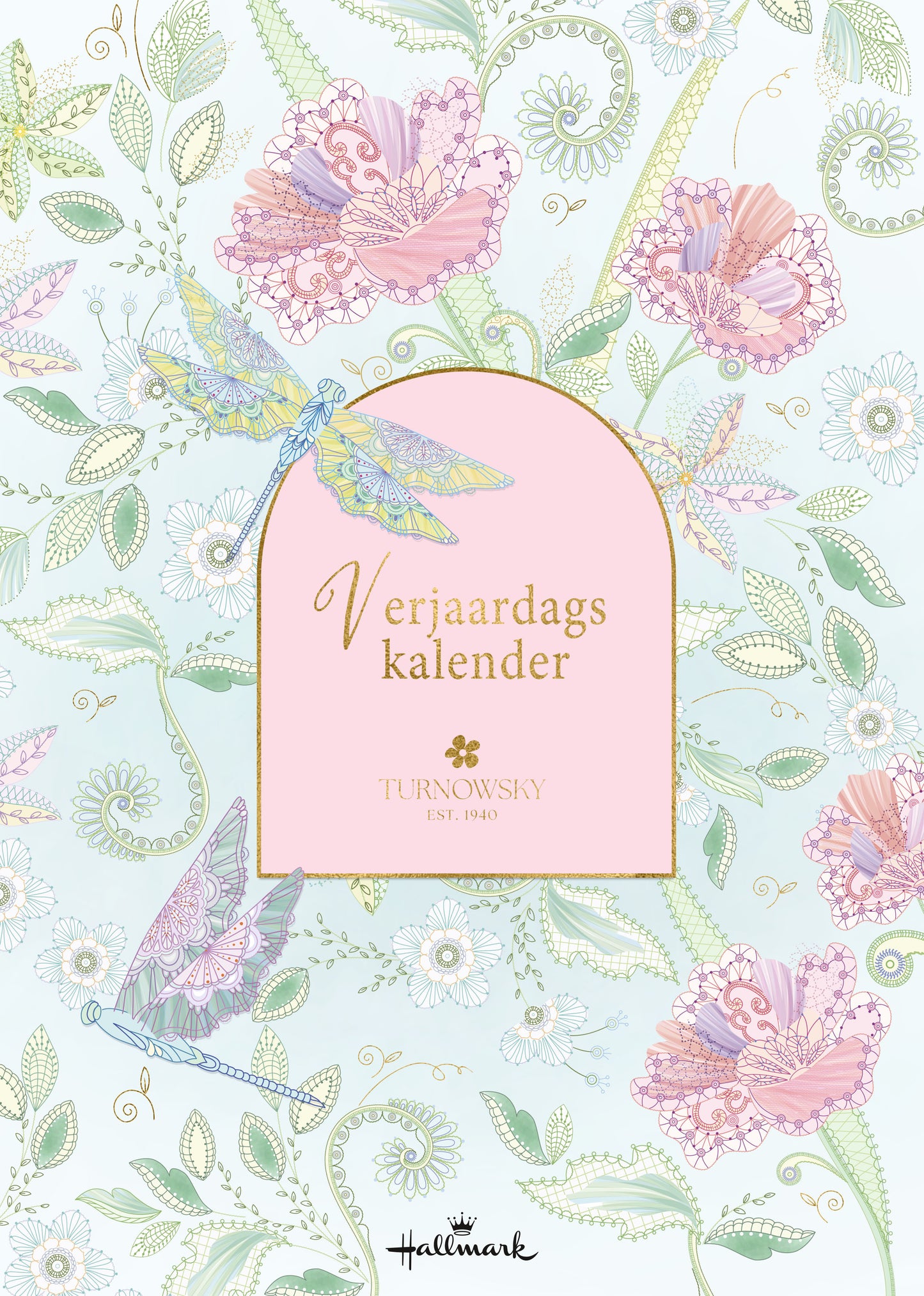 Verjaardagskalender Turnowsky Bloemenillustraties A4 21x30cm