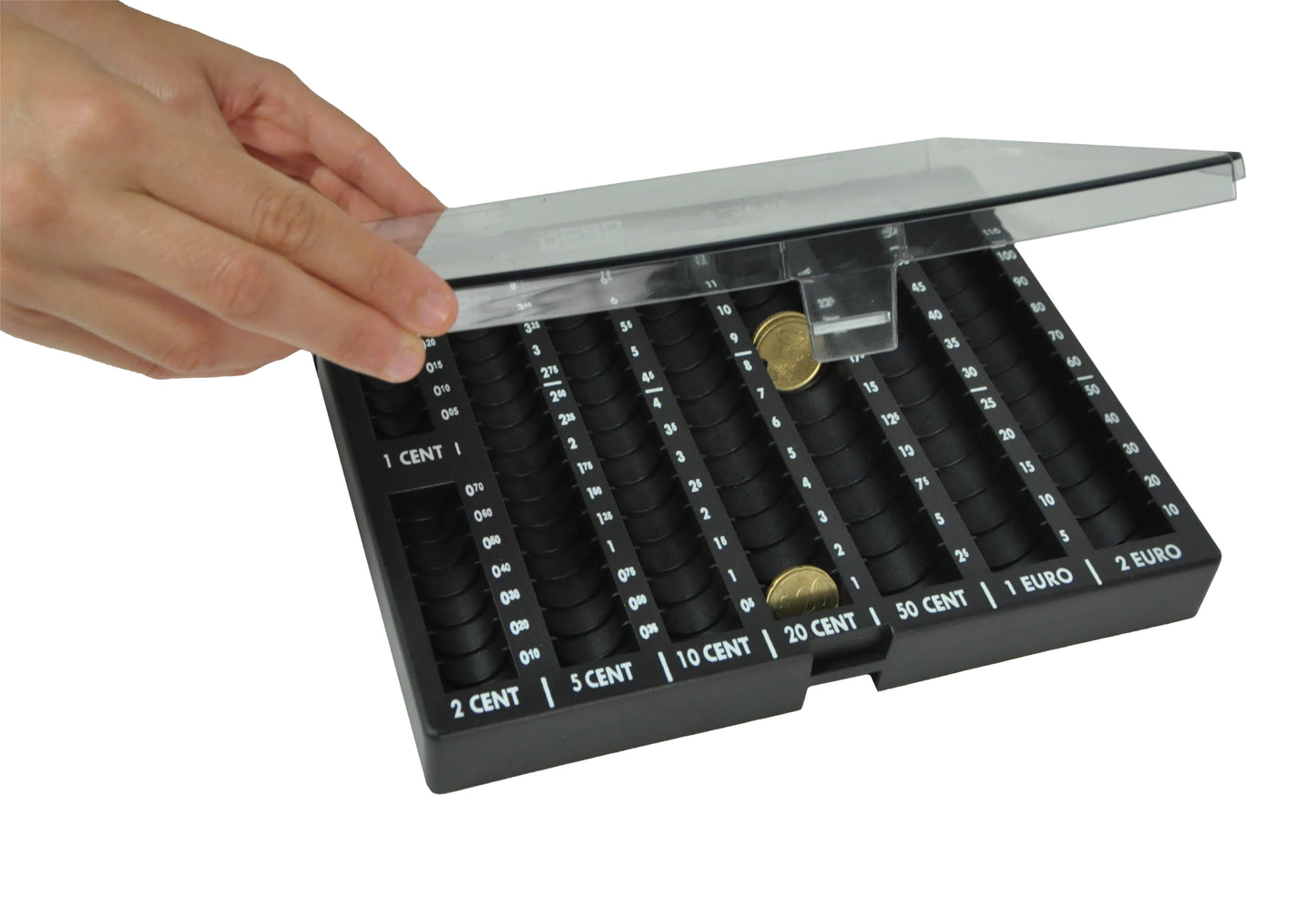 Muntgeldsorteerunit Desq met transparant deksel - 5