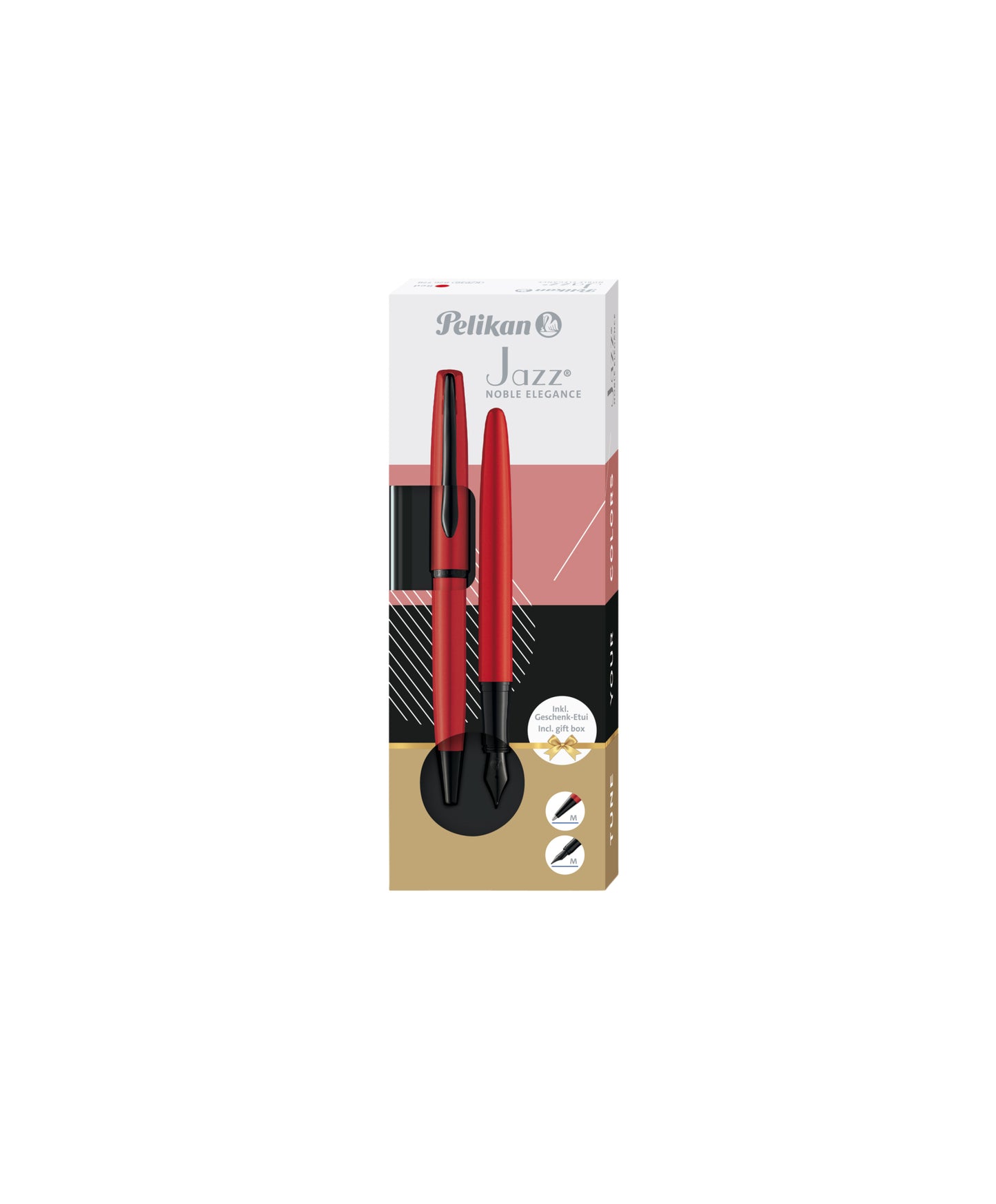 Pelikan Jazz Noble Elegance Schrijfset K36 + P36 rood