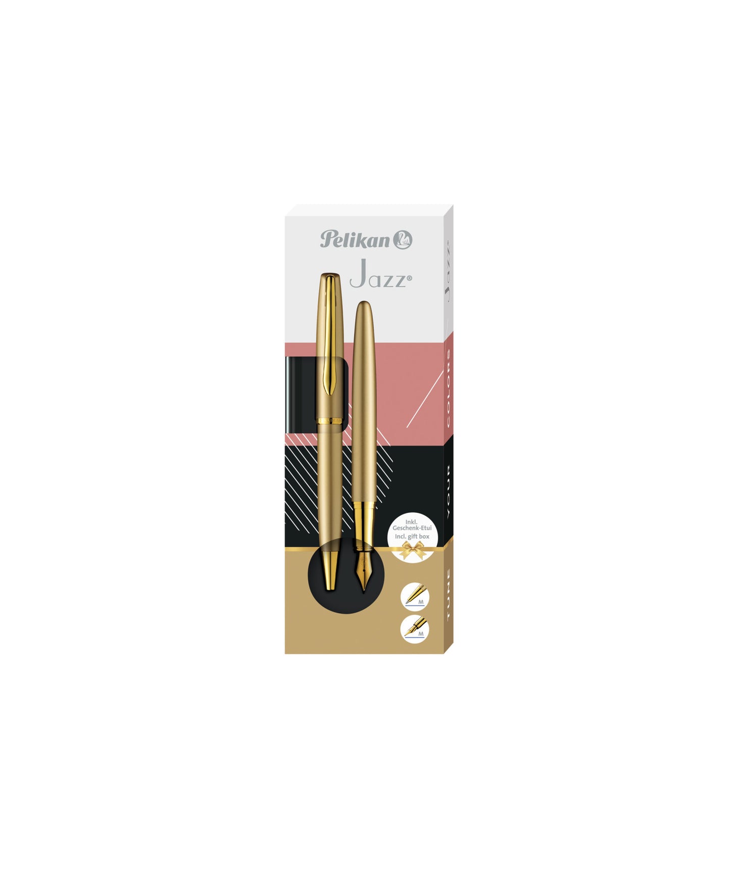 Schrijfset Pelikan Jazz Noble Elegance K36+P36 goud