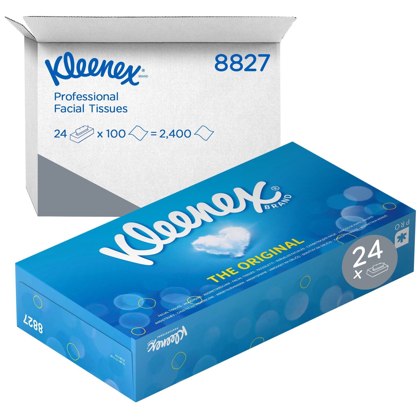 Facial tissues Kleenex 2-laags, 100 vel, wit, 21,5x18,5 cm - 2