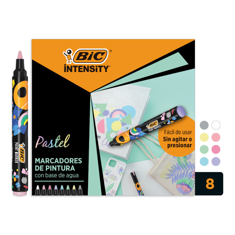 BIC Intensity Pastel Paint Marker Set 8 stuks assorti