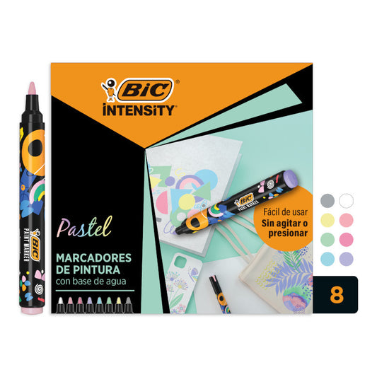 BIC Intensity Pastel Paint Marker Set 8 stuks assorti
