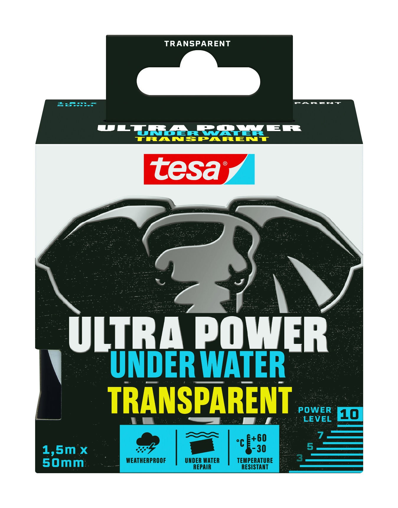 Reparatietape tesa Ultra Power Under Water 50mm x 1.5m, waterbestendig