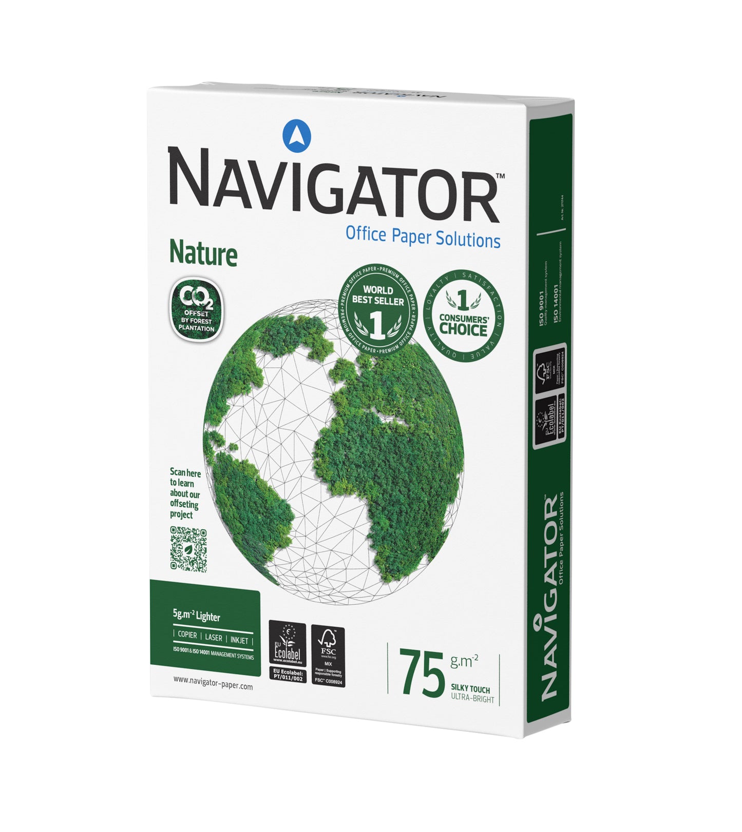 Kopieerpapier Navigator Nature A4 75 g wit 500 vellen