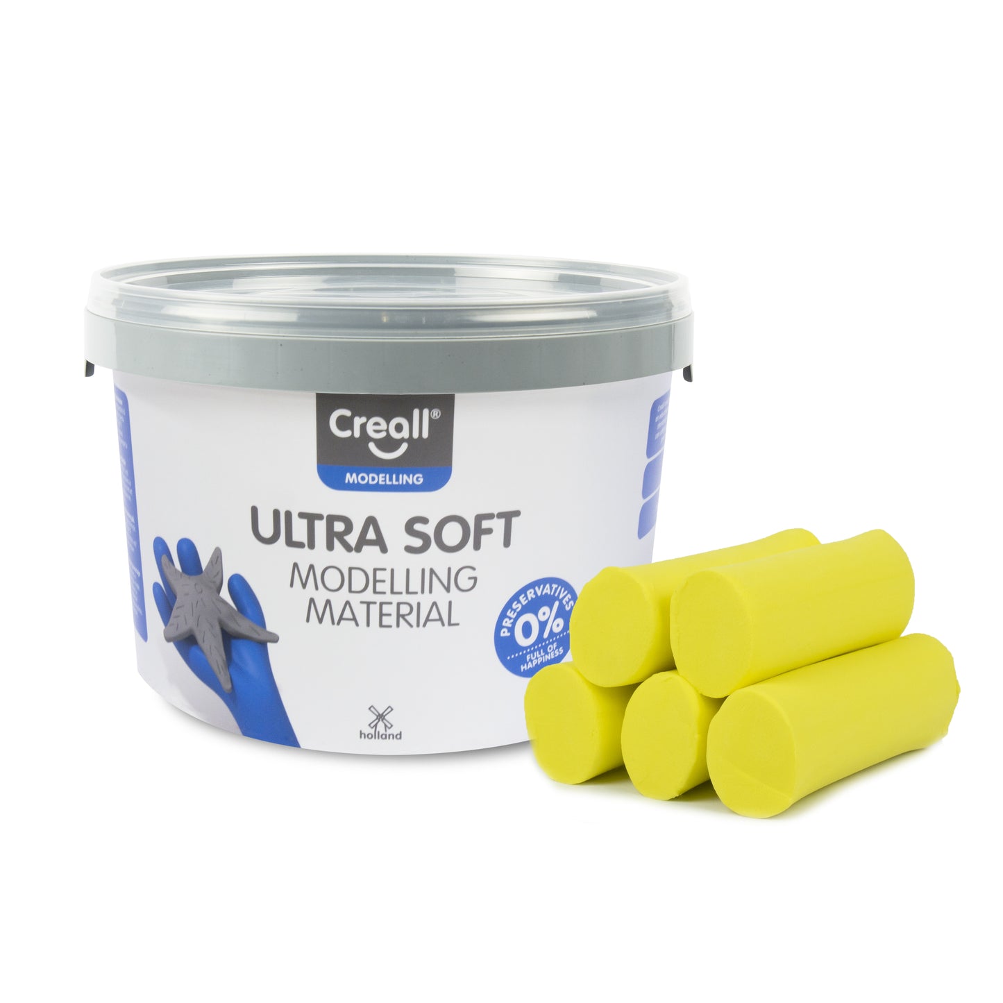 Creall Play-it Ultra Soft Klei 1100 g – Helder Geel