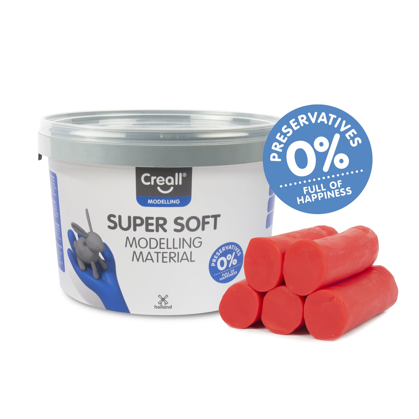 Creall Supersoft Klei 1750 g Rood - 2