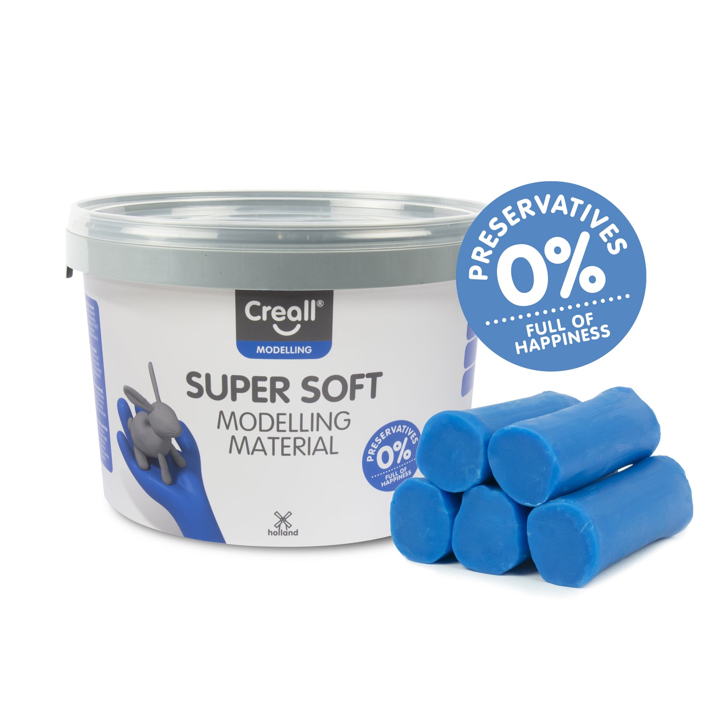 Supersofte Boetseerklei Creall Supersoft 1750g - Blauw - 2