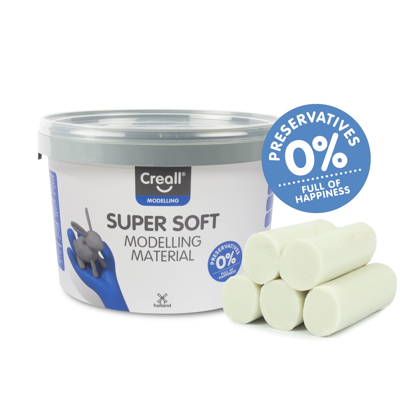 Creall Supersoft Klei 1750 g Wit - 2