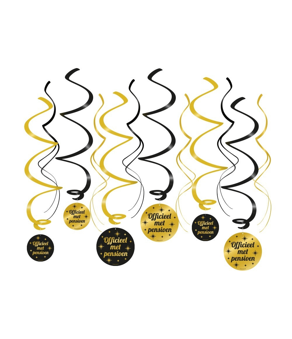 Black-Goud Classy Party Swirls voor Feest