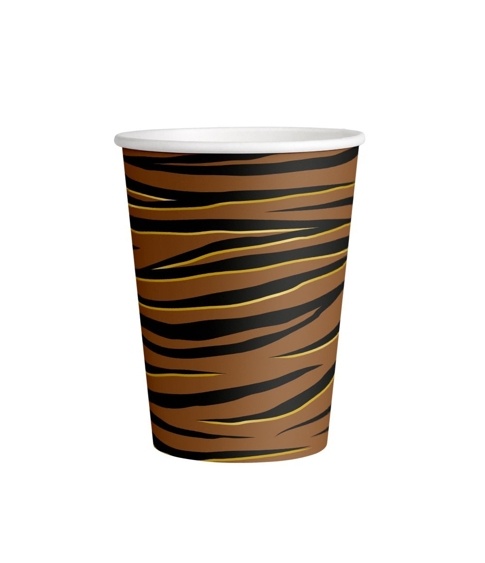 Tijger safari bekers, set van 8