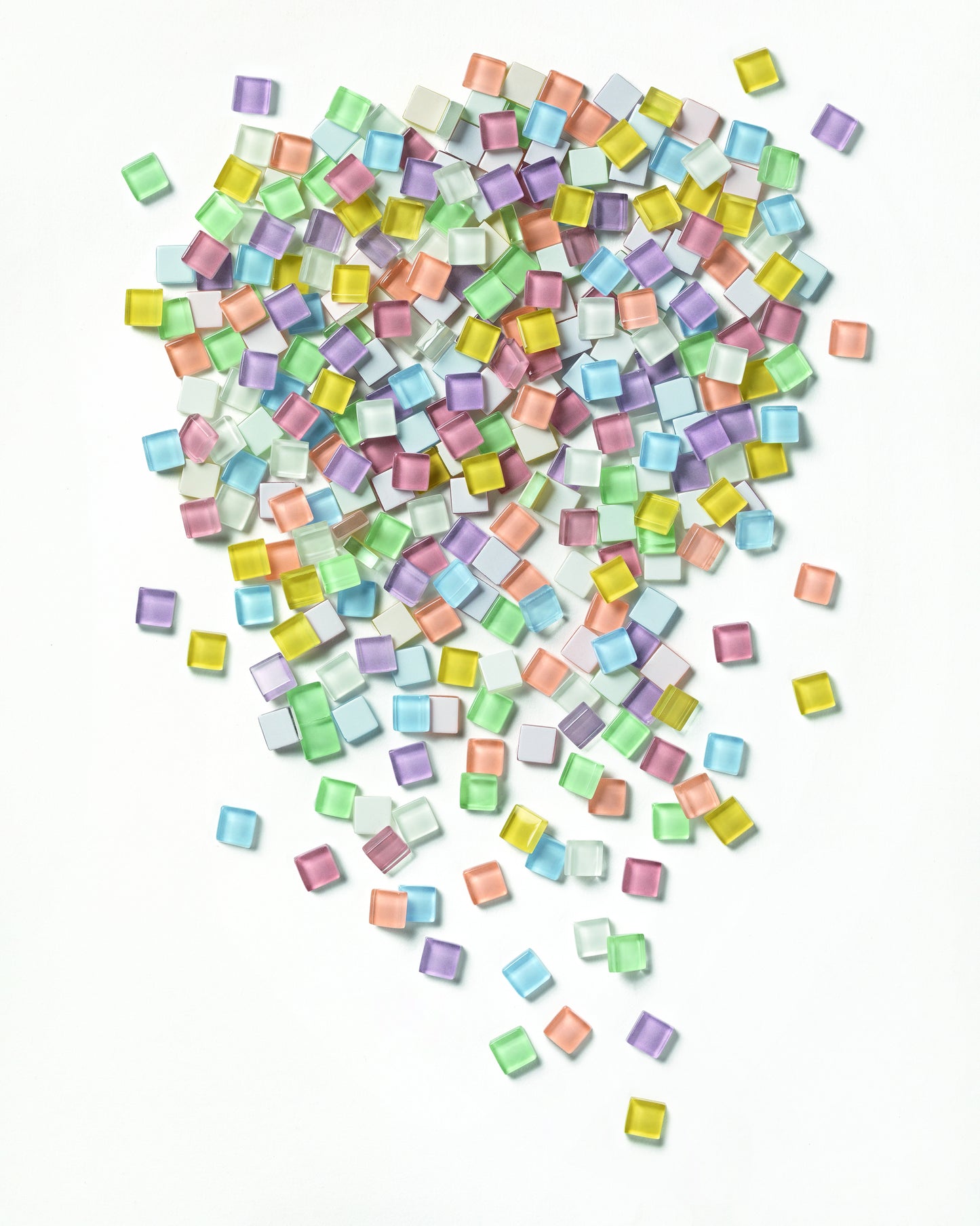 Folia pastel assorti mozaieksteentjes 10x10mm glas - 2
