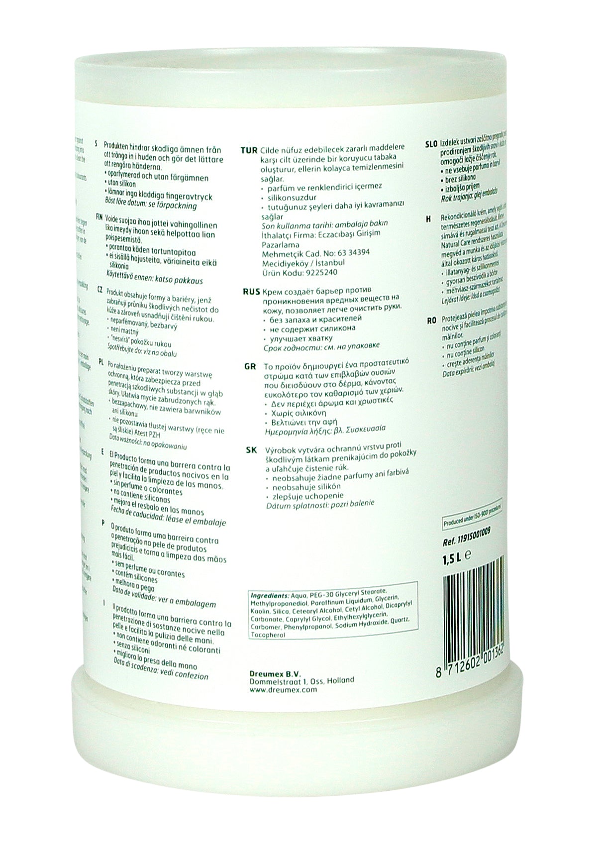 Dreumex Universal Protect One2clean Handbeschermingscrème 1,5L - 2