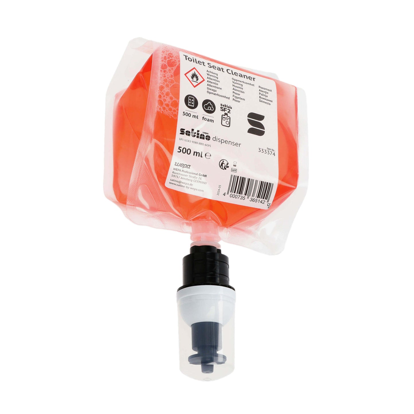 Satino SF2 Toiletbrilreiniger 500ml, Schuimende Hygiëne