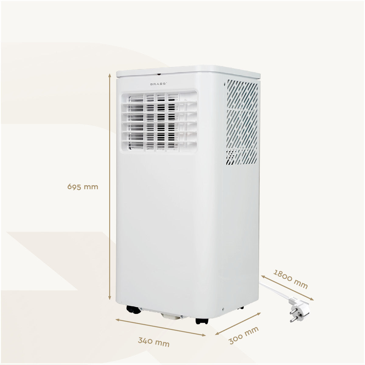 Mobiele airconditioning BRASQ MAC9000 9000 BTU wit - 3