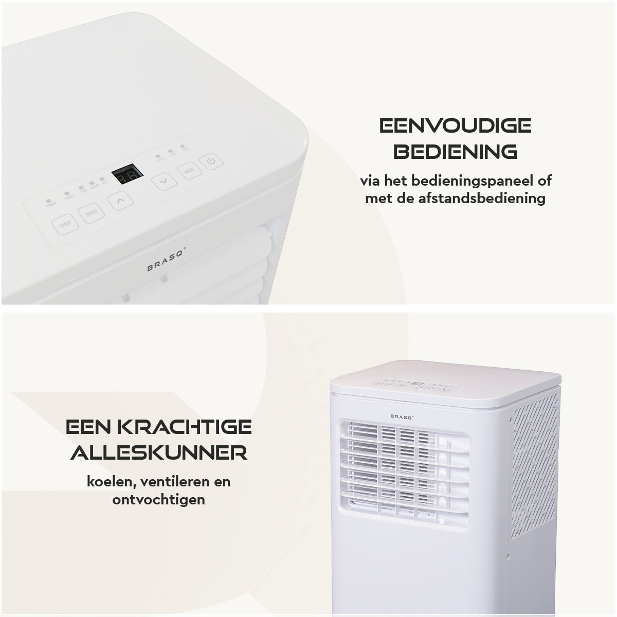 Mobiele airconditioning BRASQ MAC9000 9000 BTU wit - 4