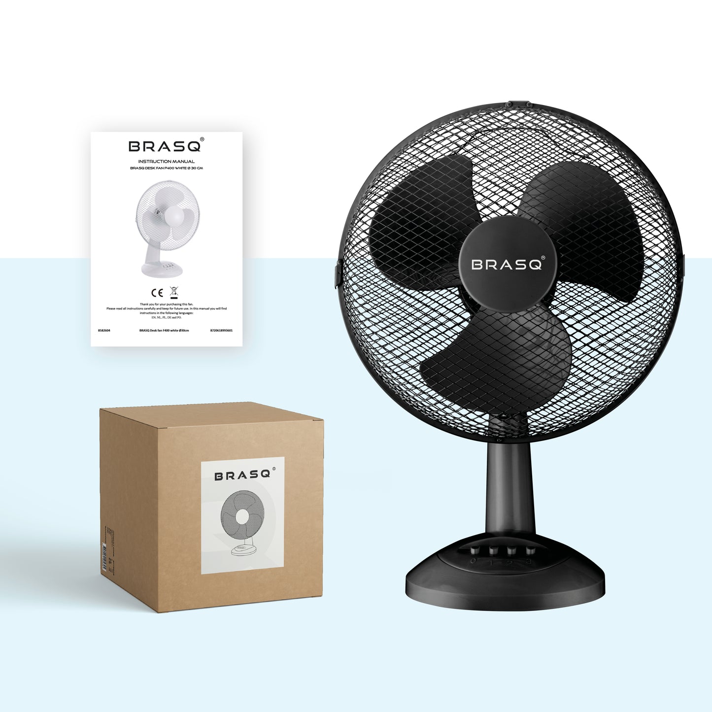 Tafelventilator BRASQ F400 Ø 30cm zwart - 2