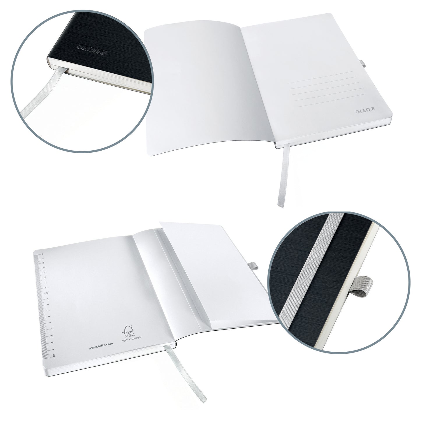 Notitieboek Leitz Style A5 160 pagina's zwart met elastieksluiting - 5