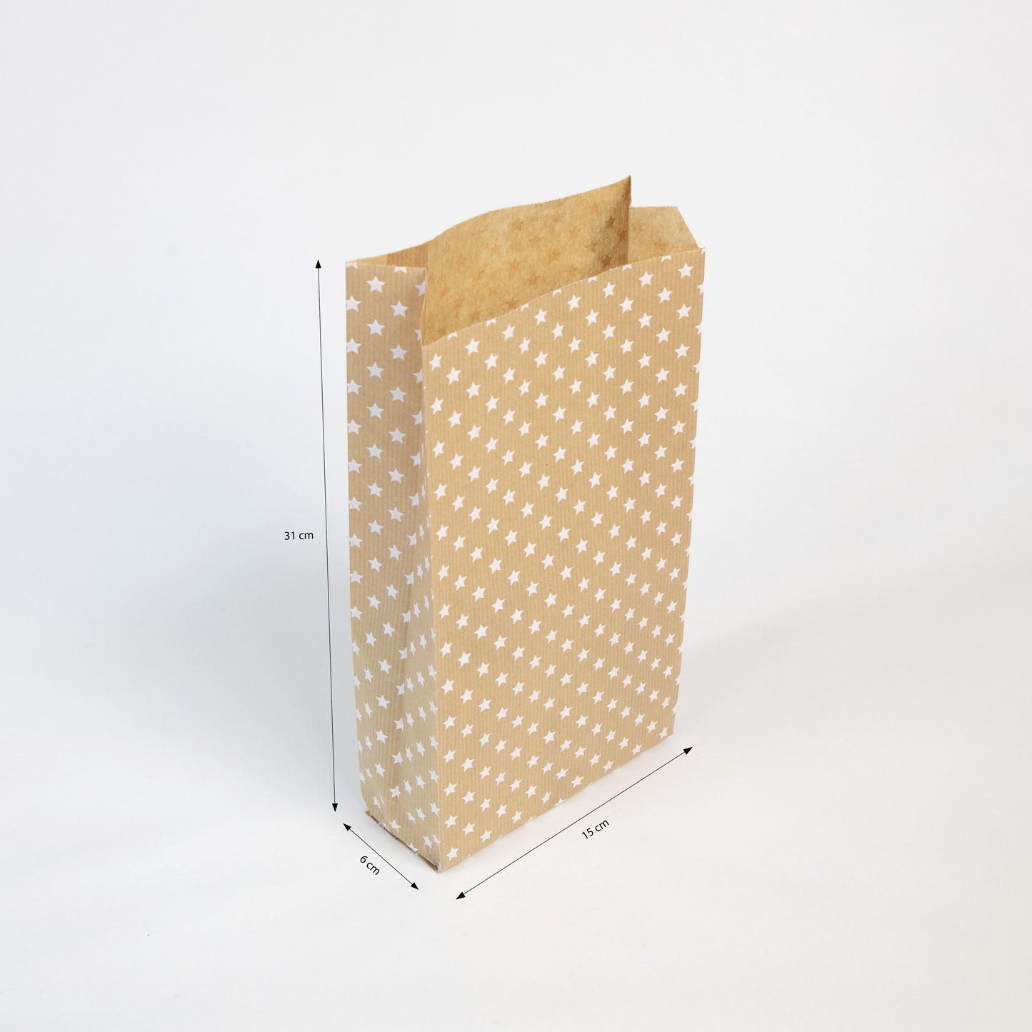 Cadeauzak Clairfontaine Kraft met Sterdesign, 16x30x5 cm, 50 stuks - 2