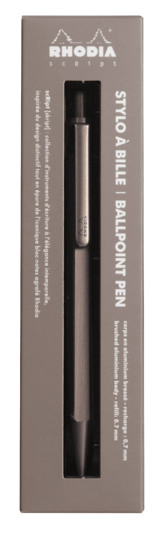 Balpen Rhodia scRipt 0.7mm Rozenhout - 2