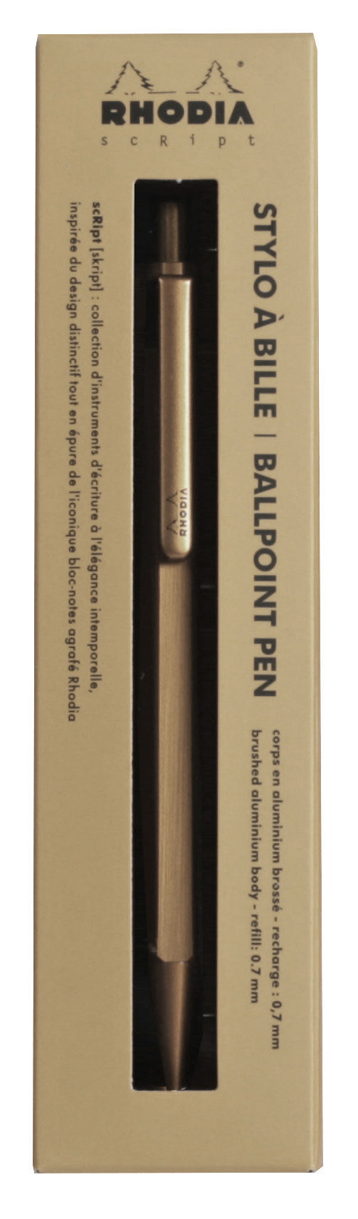 Balpen Rhodia scRipt 0.7mm Goud - 2