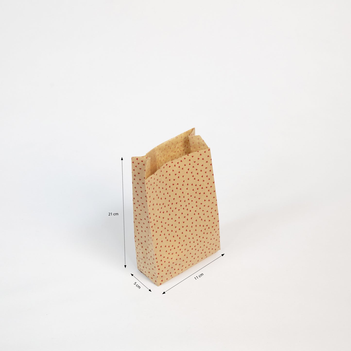 Cadeauzak Clairfontaine Kraft met Hartdesign, 12x24x4.5 cm, 50 stuks - 2