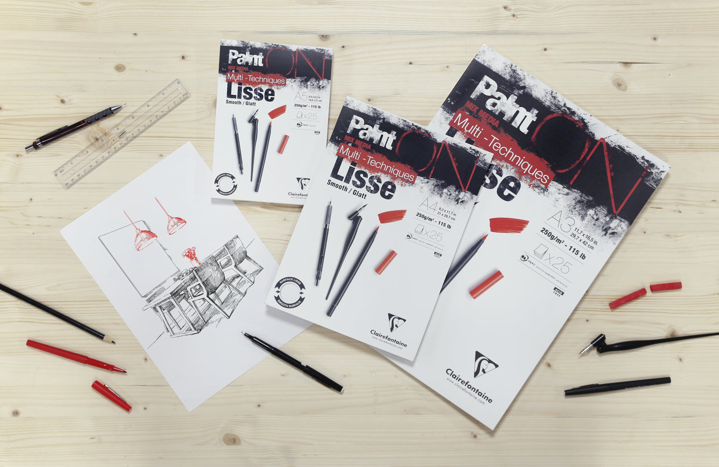 Clairfontaine Paint Tekenblok A4 glad 25 vel 250 g/m² - 2
