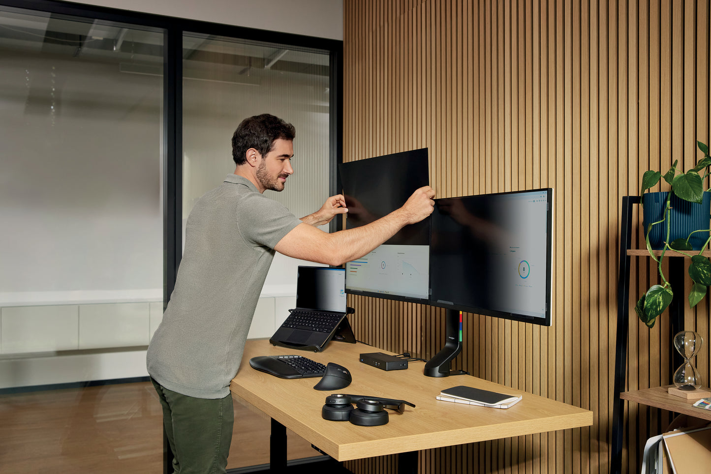 Monitor Privacyfilter 23,8 inch 16:9 2-Weg verwijderbaar - 3