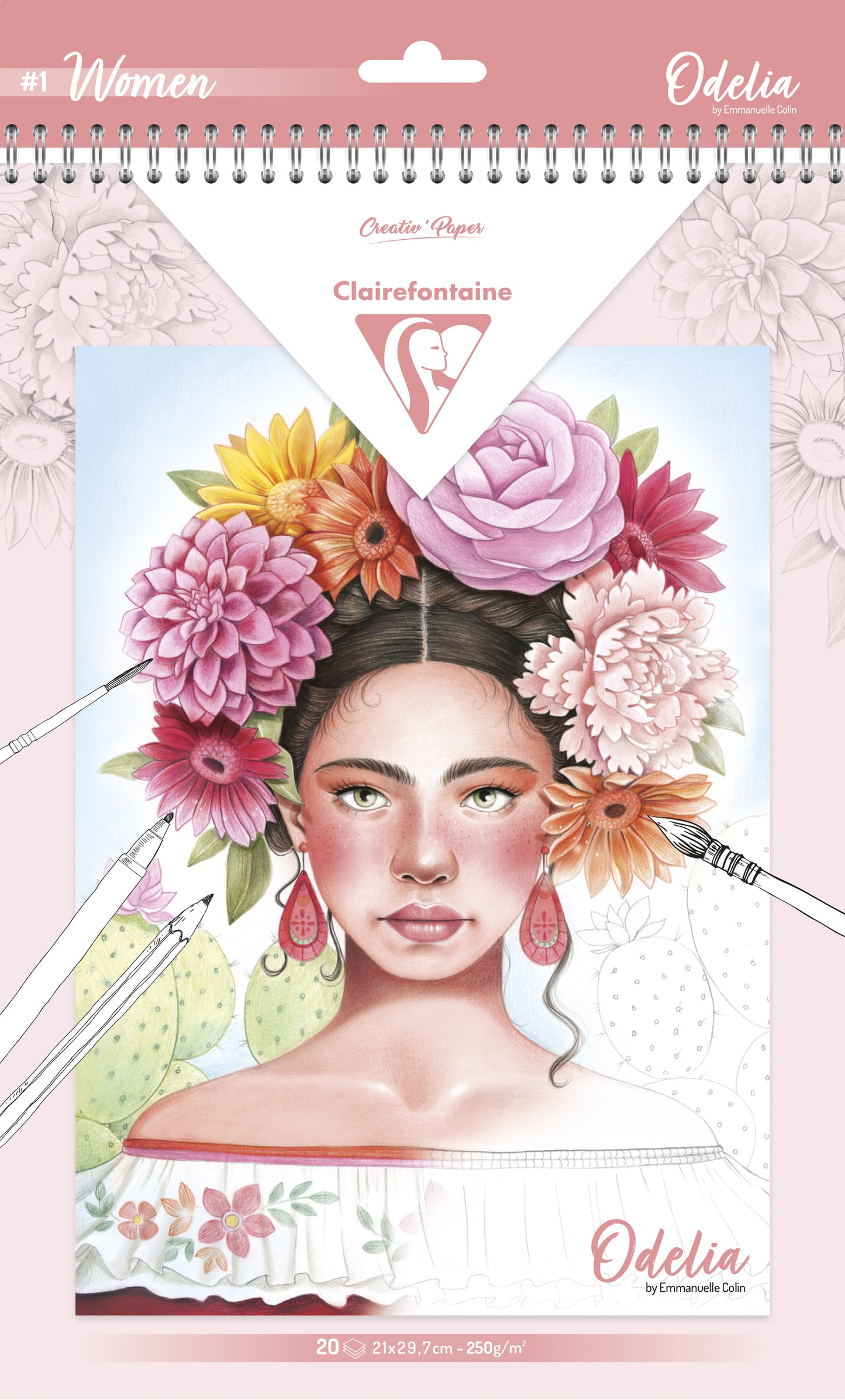 Clairfontaine Odelia A4 Kleurboek Vrouwen