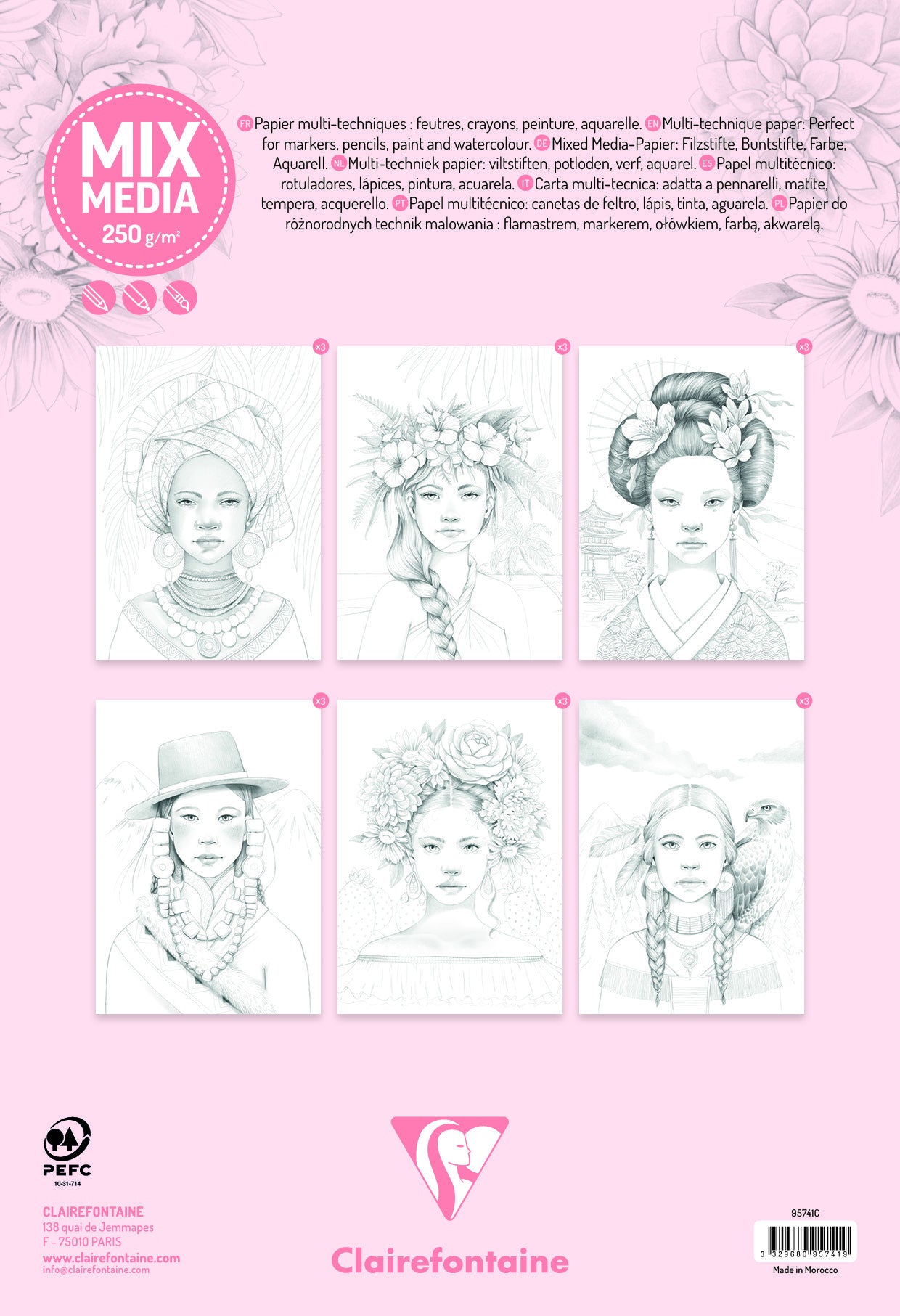 Clairfontaine Odelia A4 Kleurboek Vrouwen - 2