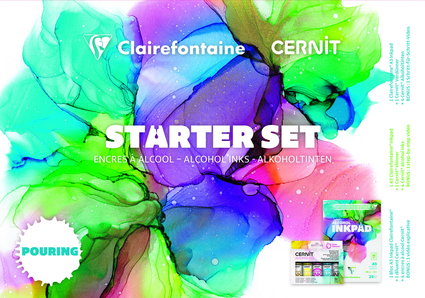 Clairfontaine Alcoholinkt Starterset, 8-delig