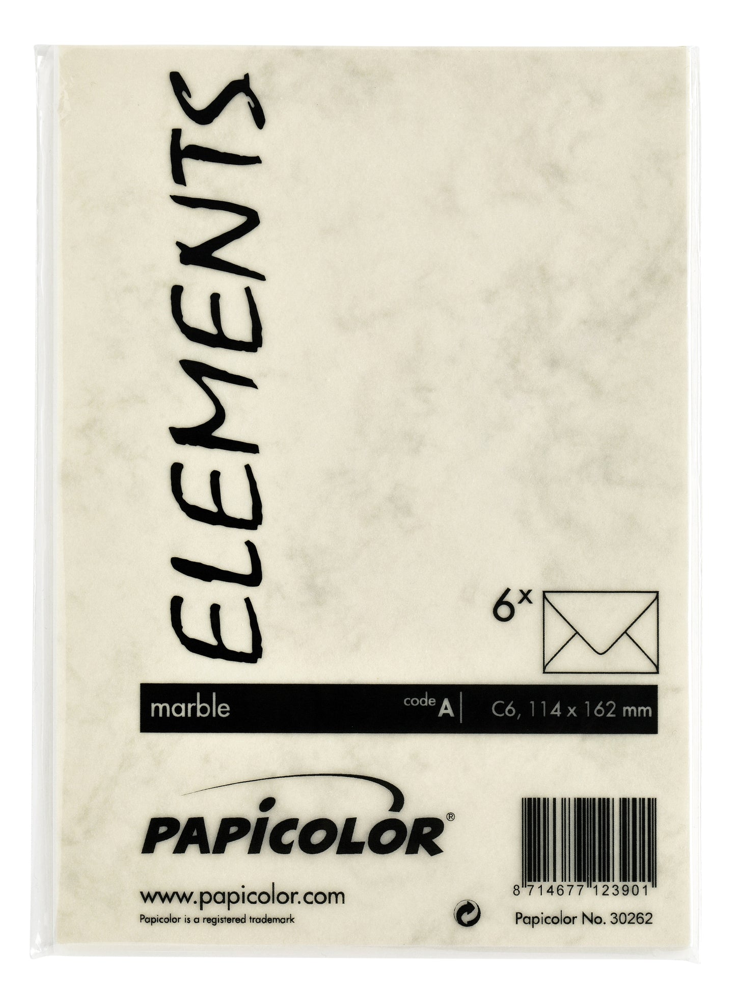 Envelop Papicolor C6 114x162mm ivoor marble - 3