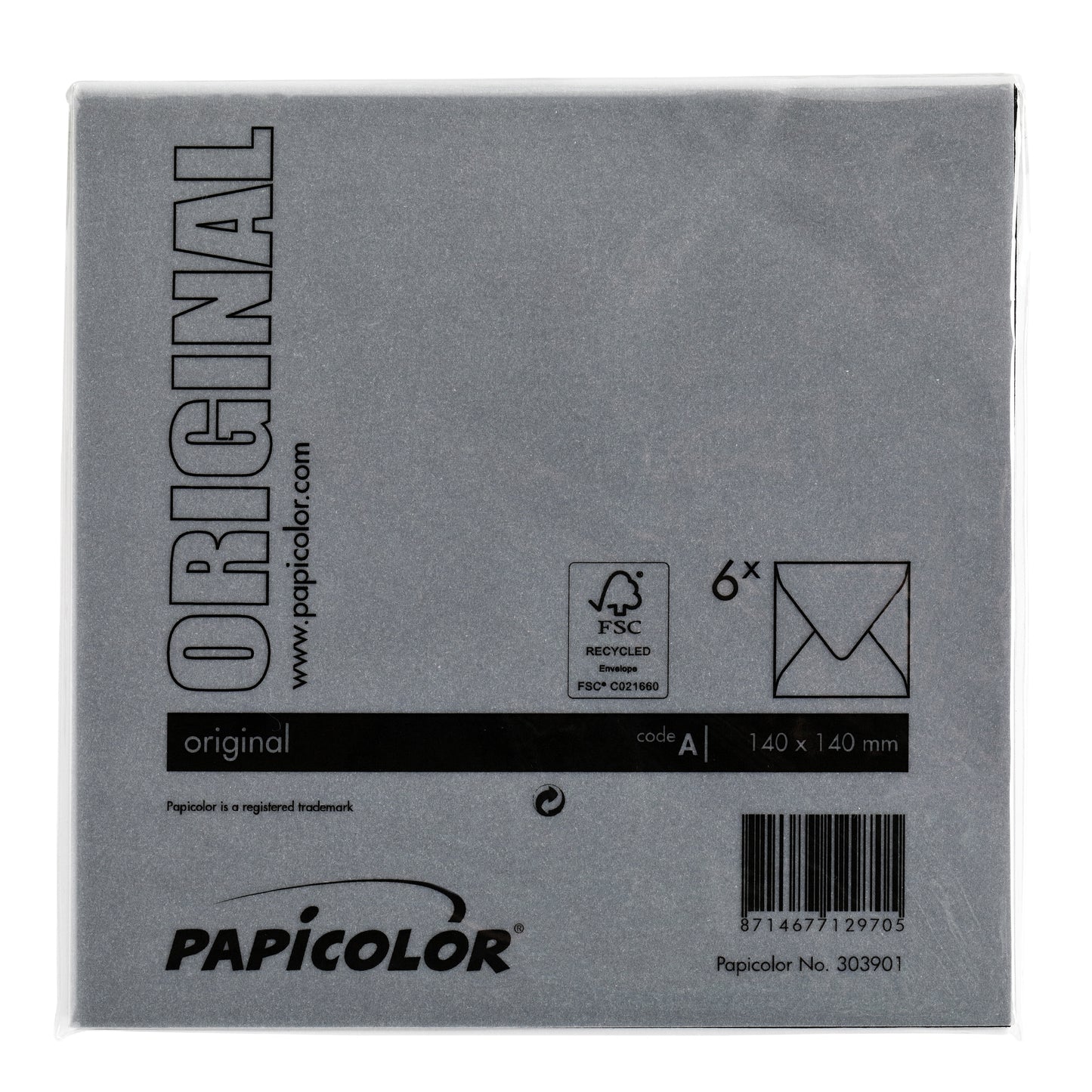Envelop Papicolor 140x140mm ravenzwart - 3