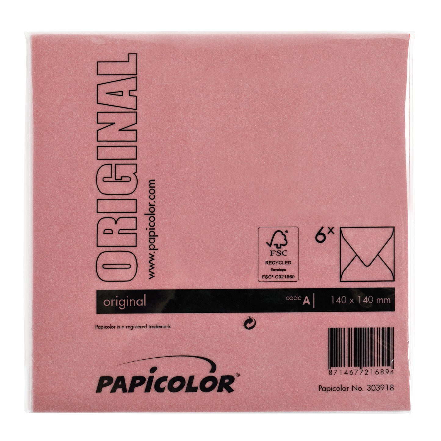 Papicolor Envelop 140x140mm rood - 3