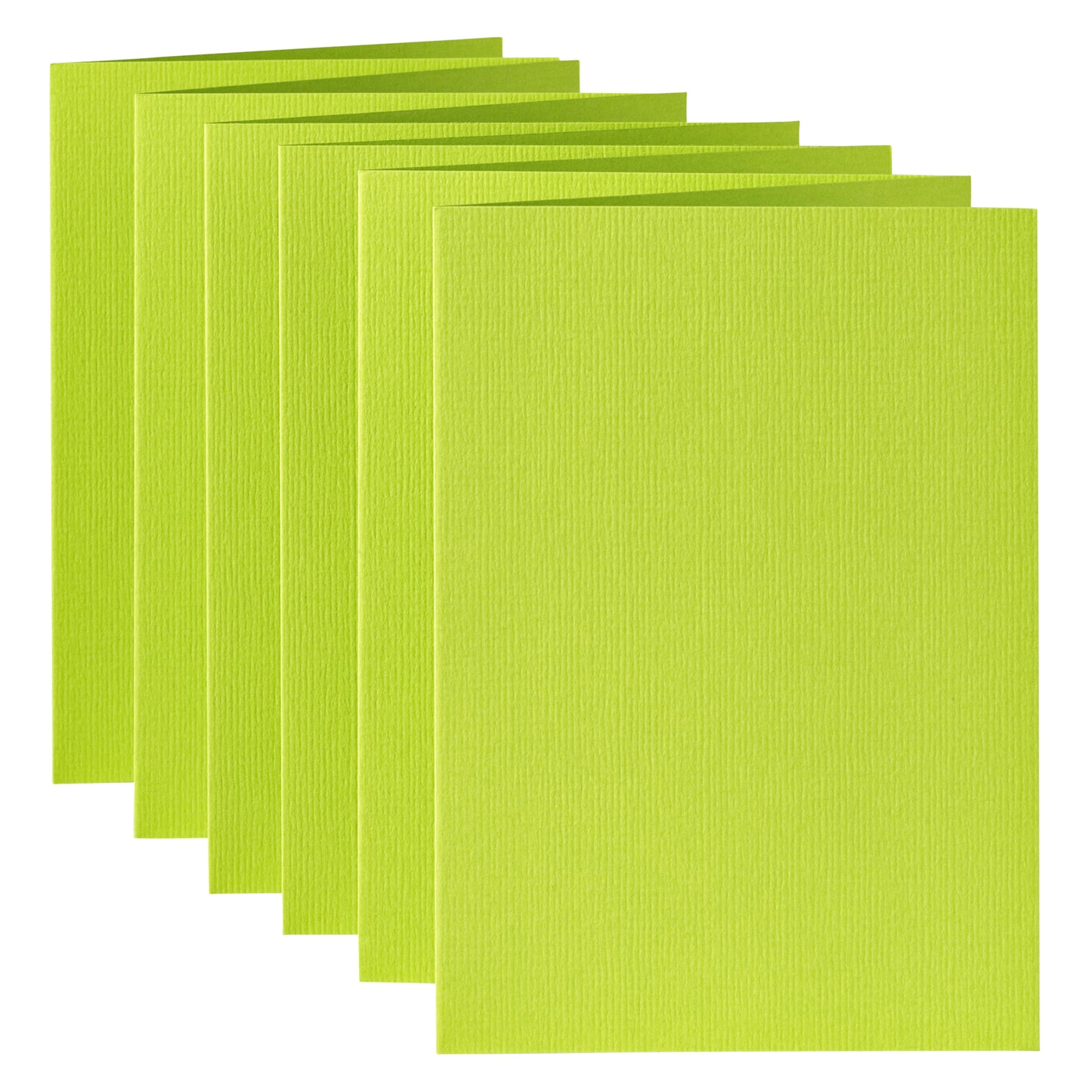 Dubbele correspondentiekaart A6 appelgroen, 105x148mm, 210g, pak 6 - 2