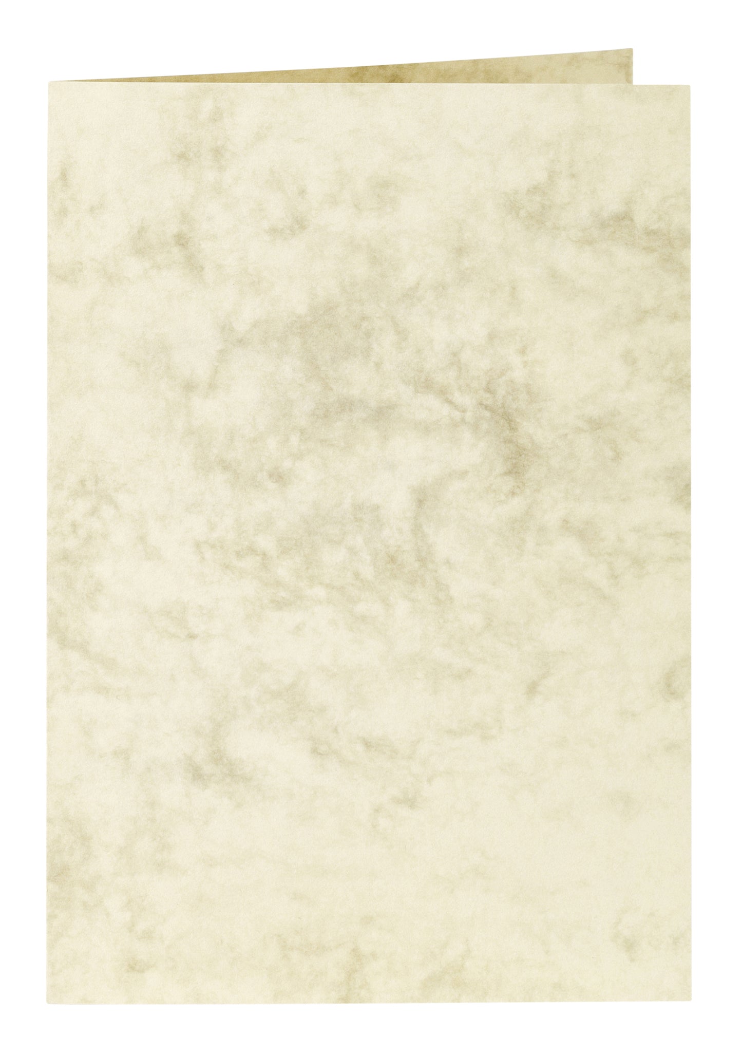 Marmer ivoorkleurige dubbele kaart A6, 105x148mm, 210g, pak 6