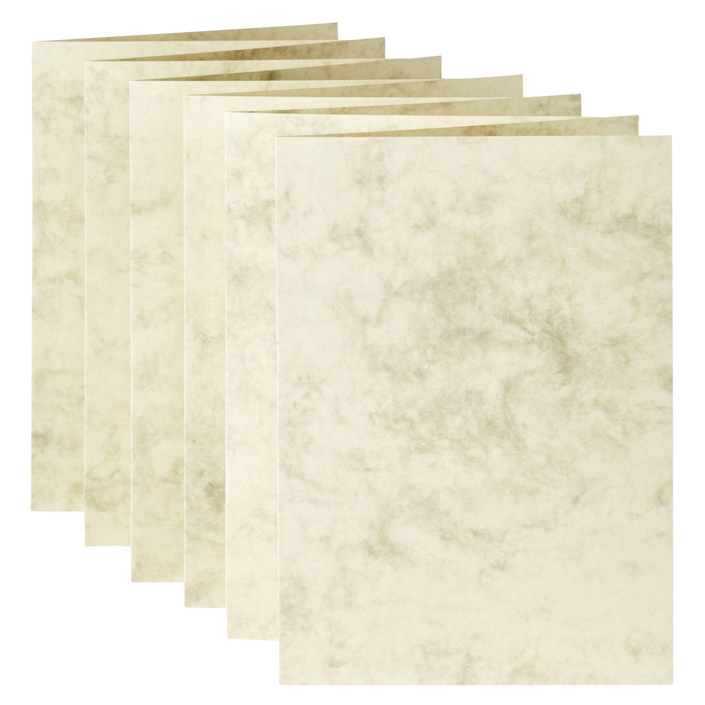 Marmer ivoorkleurige dubbele kaart A6, 105x148mm, 210g, pak 6 - 2