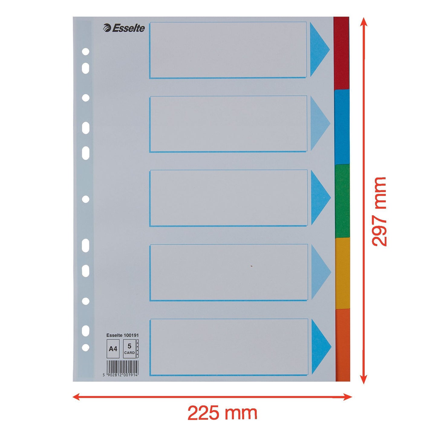 Esselte Stand A4 5-dlg karton gekleurd - 2