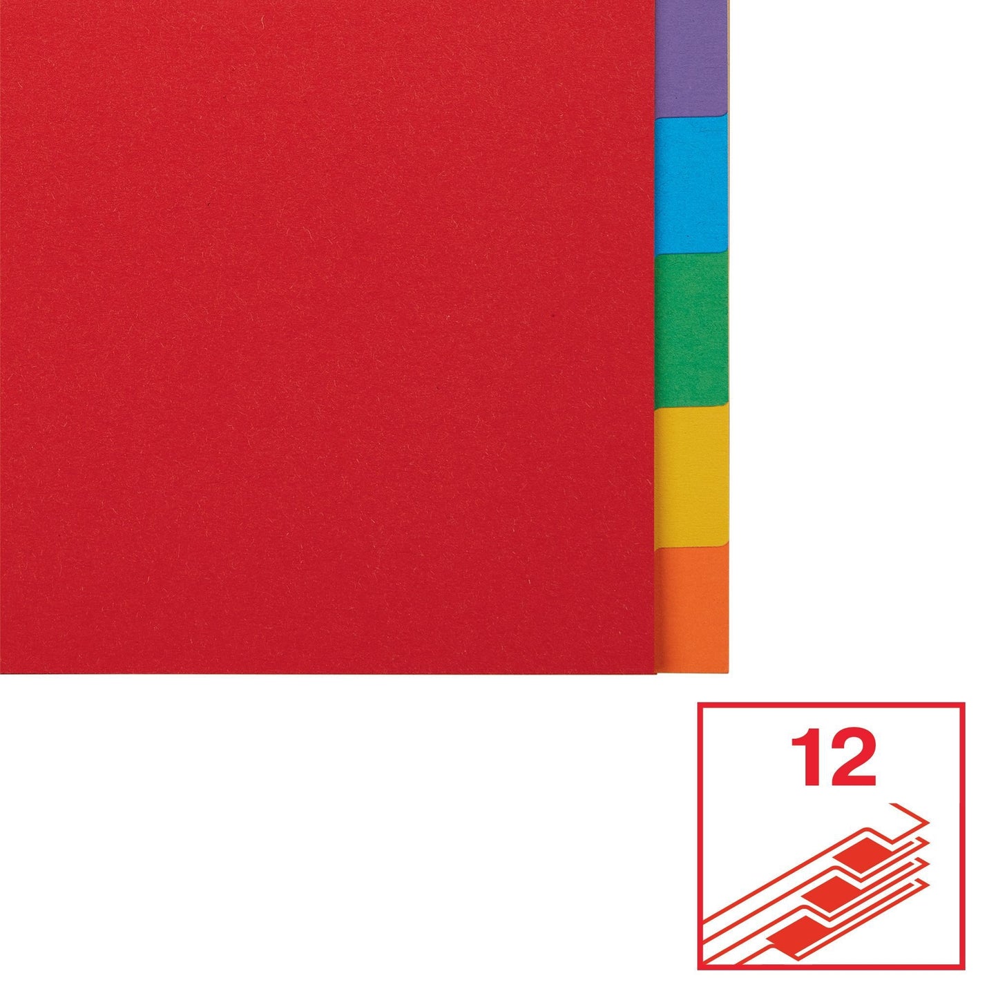 Esselte Economy A4 kartonnen tabbladen 12-dlg, 11-rings, ass. kleuren - 4