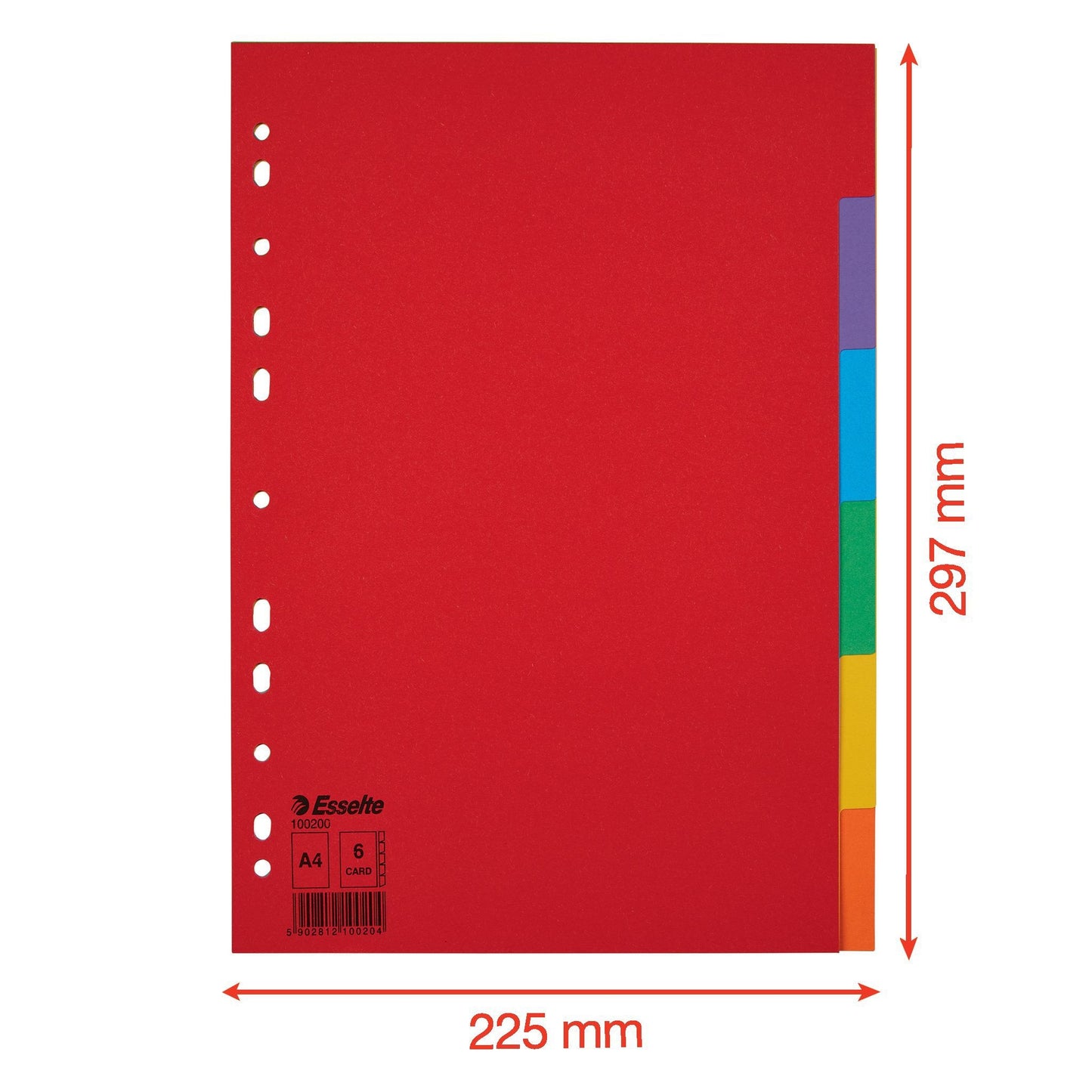 Esselte Economy A4 6-dlg karton gekleurd - 2