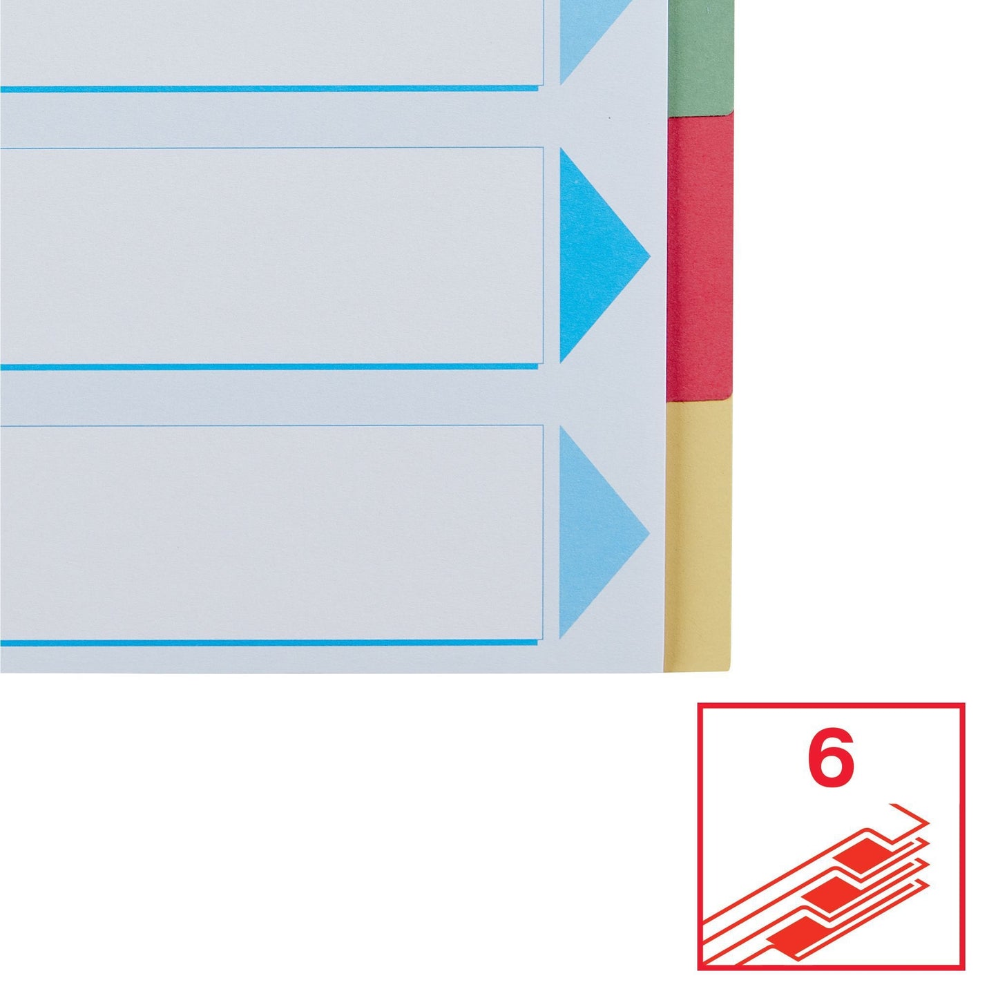 Tabbladen Esselte Premium A4 6-delig karton gekleurd - 4