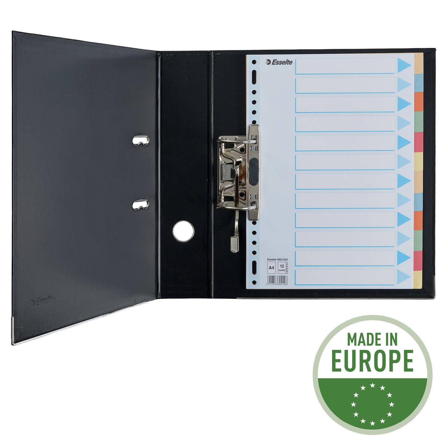 Esselte Premium A4 kartonnen tabbladen 12-dlg, 23-rings, gemengde kleuren - 8